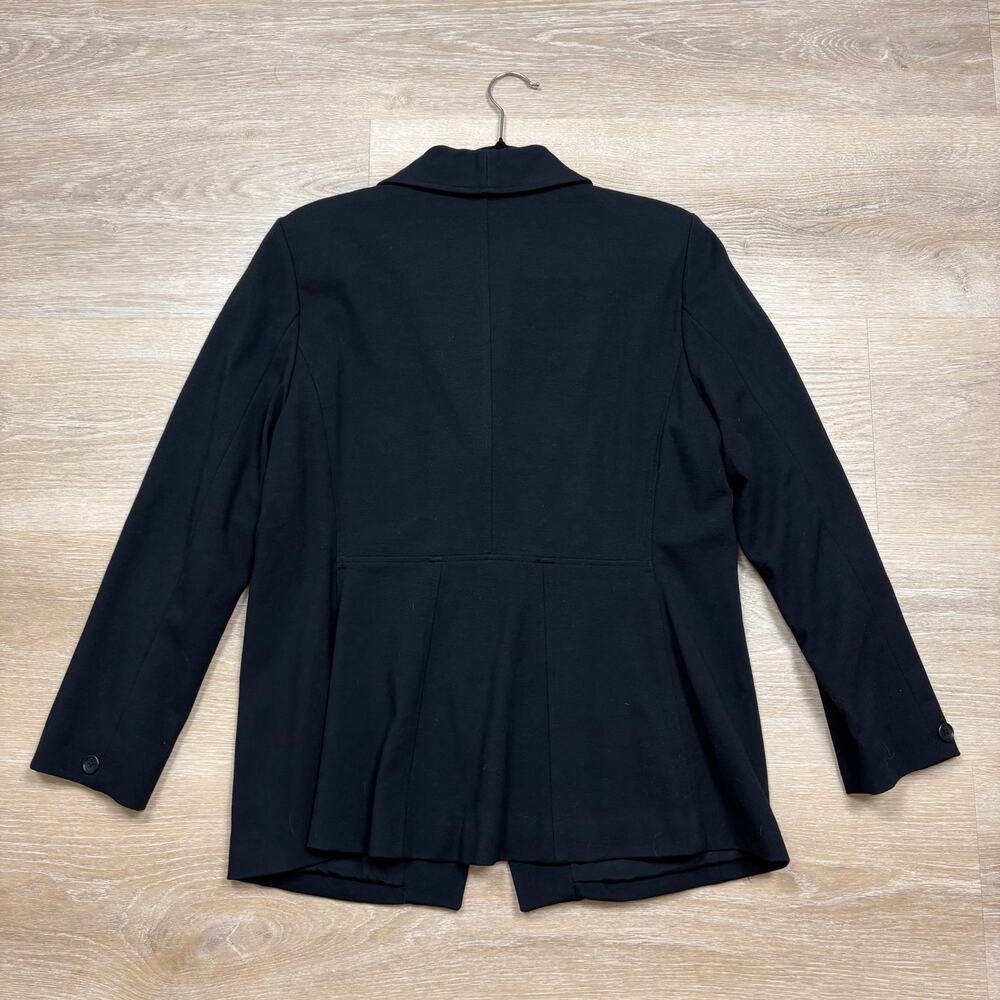 EILEEN FISHER Tailored Button Front Blazer‎ Jacket Womens L Color Black - Picture 4 of 4